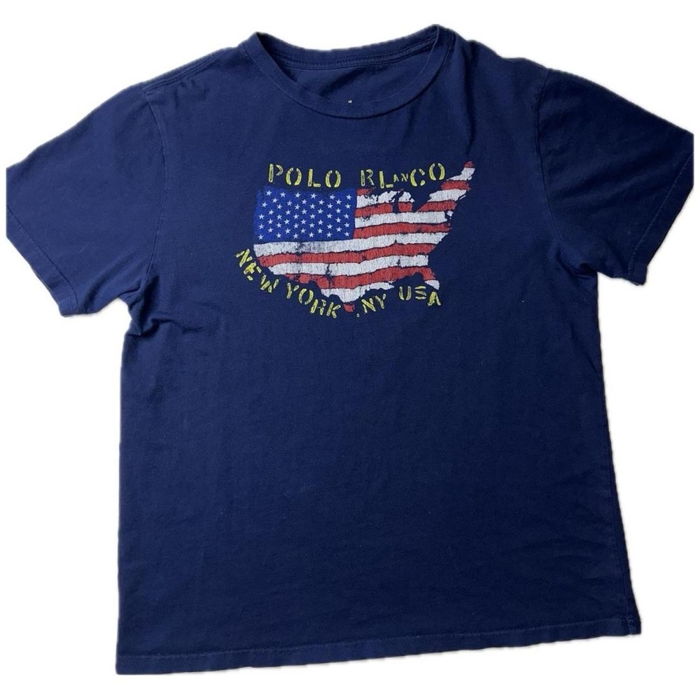 Polo Ralph Lauren An Co New York NY USA Navy T-Shirt Men’s Size Medium Tee